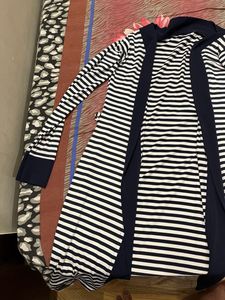 Blue And White Long Shrug