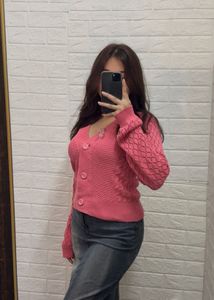 Pink Knit Cardigan