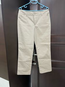 Straight Fit Mid Rise Wrinkle Free Pants