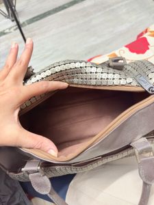 Stylish Metallic Accent Handbag