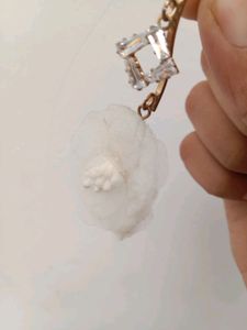 White Flower Earrings