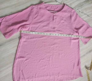 Pink Flared Sleeve Top