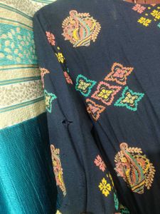 Navy Blue Empire Waist Dress