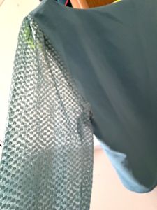 Chic Blue Tie-Sleeve Top