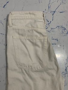 H&amp;M Straight High Rise White Jean