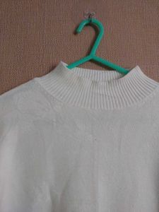 Cream Knit Turtleneck Sweater