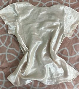 grandma satin top for lounge or sleepwear