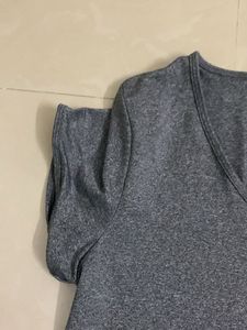 Gray V-Neck Tee