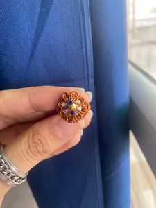Banarsi Copper Wire Ethnic Flower Ring