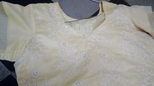 Elegant Yellow Embroidered Kurta Set