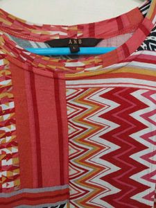 Patterned Sleeveless Top from Brand- AND (Size- L)