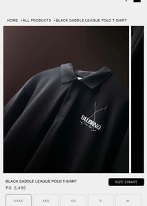 BLUORNG MENS BLACK POLO TSHIRT