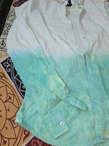 Dip-Dyed Button-Down Shirt