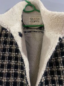 Loose  Collar Button Faux Fur Coat