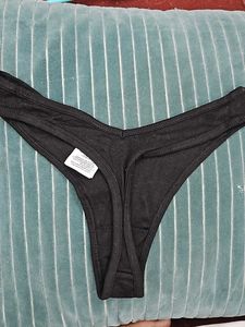 Cotton On Black Ribbed Bikini Bottoms
