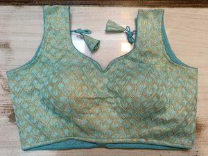 Sleeveless Sky Blue Blouse