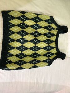 Argyle Knit Tank Top