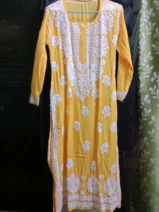 3D Chikankari Work Kurta In Modal Fabric