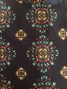 Printed Navy Blue Top