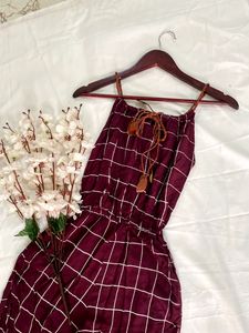 Burgundy Jumpsuit