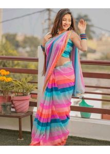 Saree With stitched Blouse