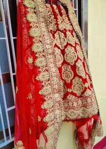 Red Embroidered Lehenga Choli Set