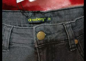 Charcoal Boyfriend Fit High Rise Jeans