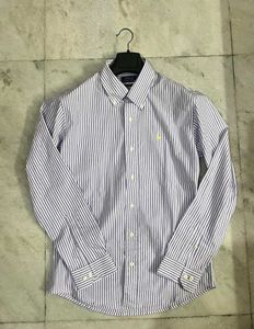 POLO RALPH LAUREN PURPLE VERTICAL STRIPES SHIRT