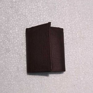 Brown Leather Wallet with Accessories