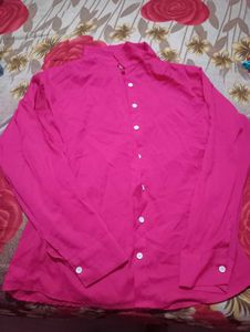Pink Button-Down Top