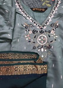 New Kurti Pant Dupatta( Sleeves Attached)