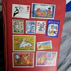 10Cartoon theme stamps.