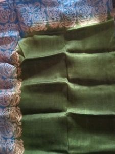 Elegant Olive Green Saree