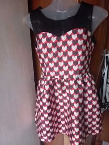 Heart Print Skater Dress