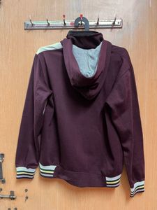 Relaxed Fit Maroon Hoodie For Men
