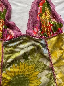 Miss Sixty Floral Patchwork Top