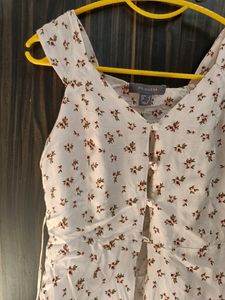 White Floral Top