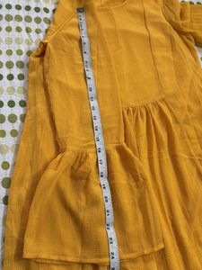 Zara Yellow Bell Sleeve Mini Dress