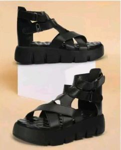 Black Platform Gladiator Sandals