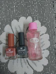 Nail Polish With  Remover Two Pack