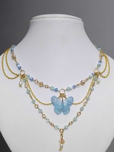 Butterfly Charm Layered Necklace