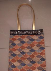 Handmade Tote Bag( Hand Woven With Silk Tread)