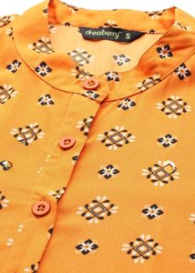 Dressberry Stylish Mustard Print Top