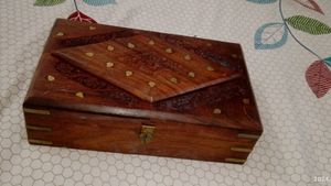 Shisham Wooden Box With Carpin Design
