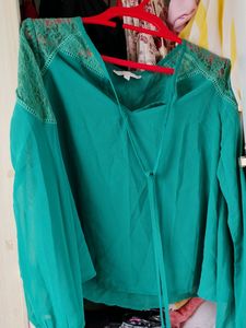 Green Full Sleeve Top
