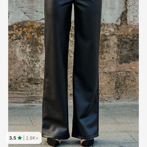 Black Faux Leather Pants