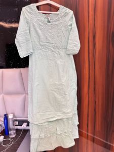 Elegant Mint Green Kurta set/ Maxi dress