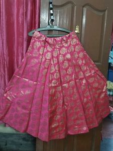 Pink & Gold Brocade Skirt