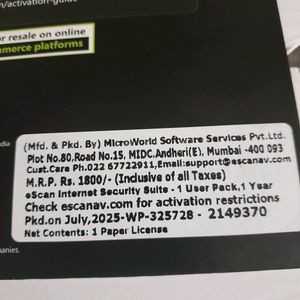 eScan 1 Year Anti-virus For Laptop Cyber Vaccine