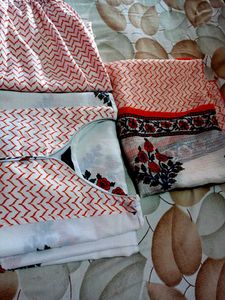 Pure Cotton Kurti Set Ke Sath New Sare